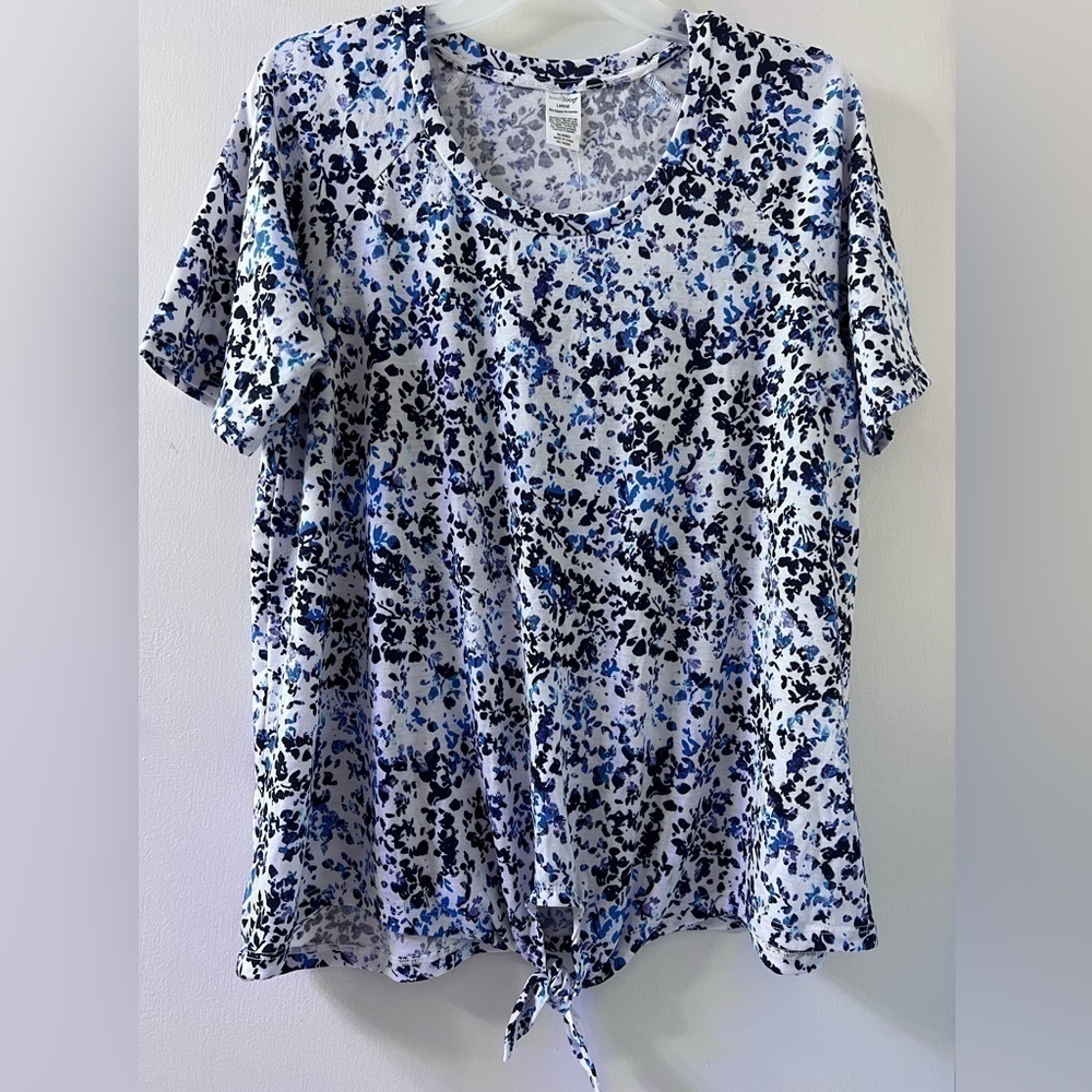 West loop Women’s tie-front tunic blouse size L
